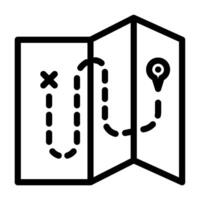 Road Trip Map Line Icons. signs, pointer, position, cartography, find, marker, location, navigation, point vector