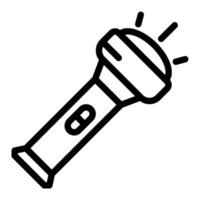 flashlight line icon. illumination, exploration, emergency, glow, lamp, electricity, hiking, outline, electronic, tool, graphic vector