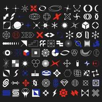 A large collection of different symbols and shapes vector