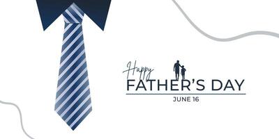 Happy father's day with tie and tie vector
