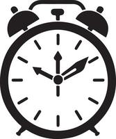 Alarm clock icon silhouette, illustration isolated on white background vector