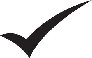Check mark silhouette icon. Selection. Decision. vector