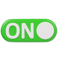 Switch on button icon 3d render illustration png