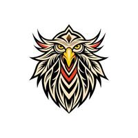 An eagle head with a tribal style vector