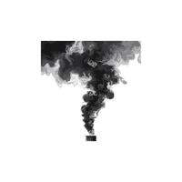 A black smoke cloud is blowing out of a pipe vector