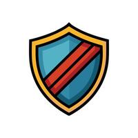 A shield with a red and blue stripe on it vector