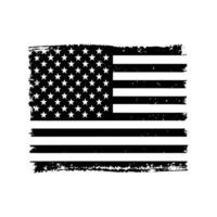 An american flag with a grunge texture vector