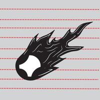 flat style icon comet isolated, comet tail isolated vector