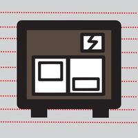 generator emergency line icon, simple electric generator icon vector