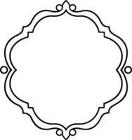 A black and white outline of a frame vector