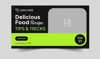 Food recipe daily tips and tricks cover banner design, delicious food recipe tips and tricks cover banner design, editable eps 10 file format vector