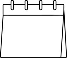 A calendar with a blank page on it vector