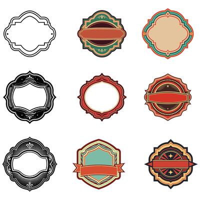 Vintage labels set