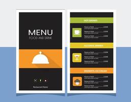 Premium Dining Experience Menu Design Template vector