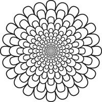 Intricate Mandala Flower Pattern for Coloring and Meditation vector