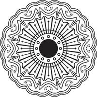 Intricate Black and White Mandala Design for Creative Projects vector