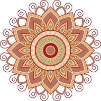 Intricate Mandala Design with Earthy Tones and Swirls vector