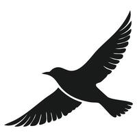 a flying bird silhouette object vector