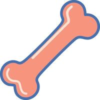 red bone part flat illustration vector