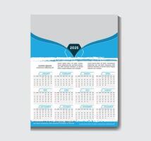Gradient Corporate 2025 wall calendar template Design vector