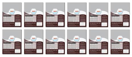 2025 Happy New Year Calendar Template vector
