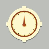 Stopwatch icon or design with gray background vector