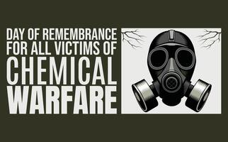 Day of Remembrance for All Victims of Chemical Warfare. mask, smart design, Holiday concept. Template for background, banner, card, poster vector