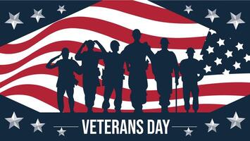 Veterans Day. honor heroes, Holidays concept. Template for background, banner, card, poster with text inscription. vector