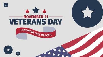Veterans Day. honor heroes, Holiday concept. Template for background, banner, card, poster with text inscriptions. vector