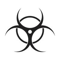 Biohazard icon on white background vector