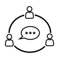 Group working icon vector
