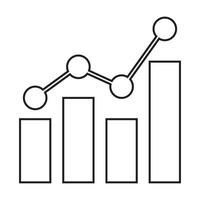 Trending icon on white background, bussiness vector