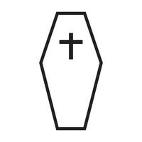 a Coffin icon on white background vector