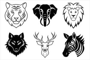 Wild animal head vector