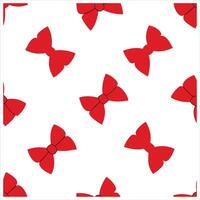 A red bow pattern on a white background vector