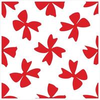 A red and white pattern with bows vector