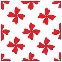 A red and white flower pattern with many petals vector