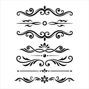 Decorative scroll design elements vector