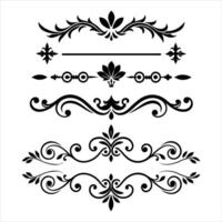 Decorative borders and scroll designs vector