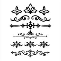 Decorative elements silhouette. vector