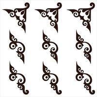 A set of decorative designs for the corner vector