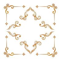 Gold decorative frame vector