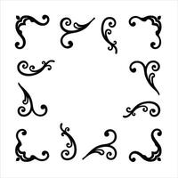 Set of decorative elements vector