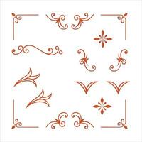 Decorative border elements vector
