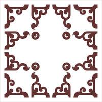 A decorative pattern in brown and white vector