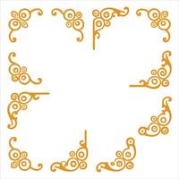 A set of four decorative frames with swirls vector