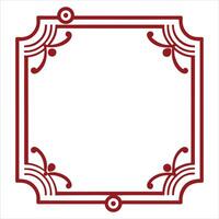 A red frame with a decorative design vector