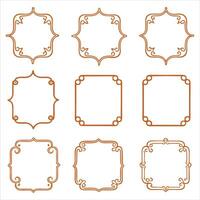 Set of ornate frames vector