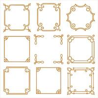 Set of ornate frames vector