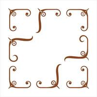 A set of decorative frames with swirls vector